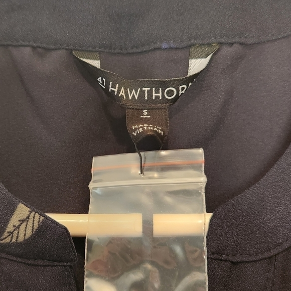 41 Hawthorn Sleeveless Split V-Neck Dark Navy Floral Dress Size Small - Picture 2 of 12